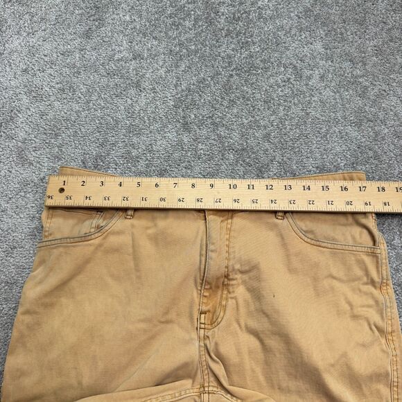 Woolrich Canvas Carpenter Pants Men 34x32 Brown Tan Cotton Straight Utility Work - Picture 15 of 16